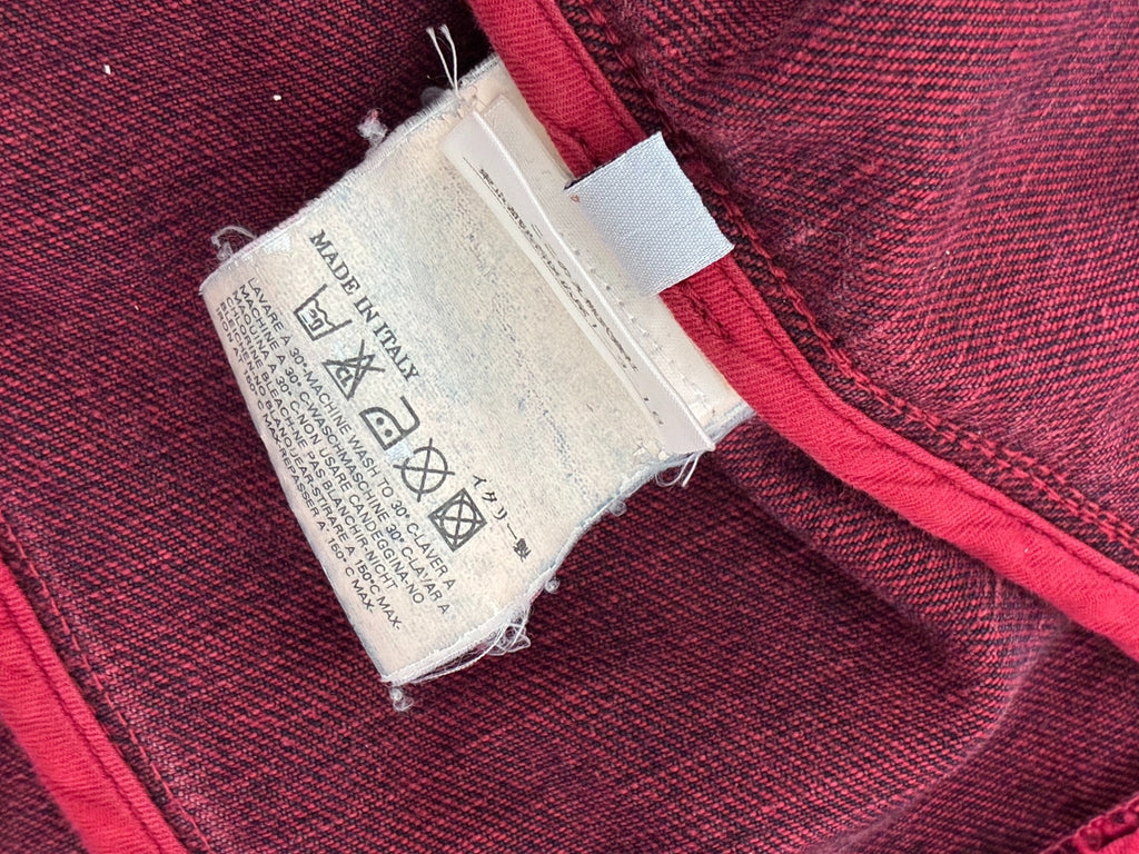 Maison Martin Margiela Red Brushed Denim Vest