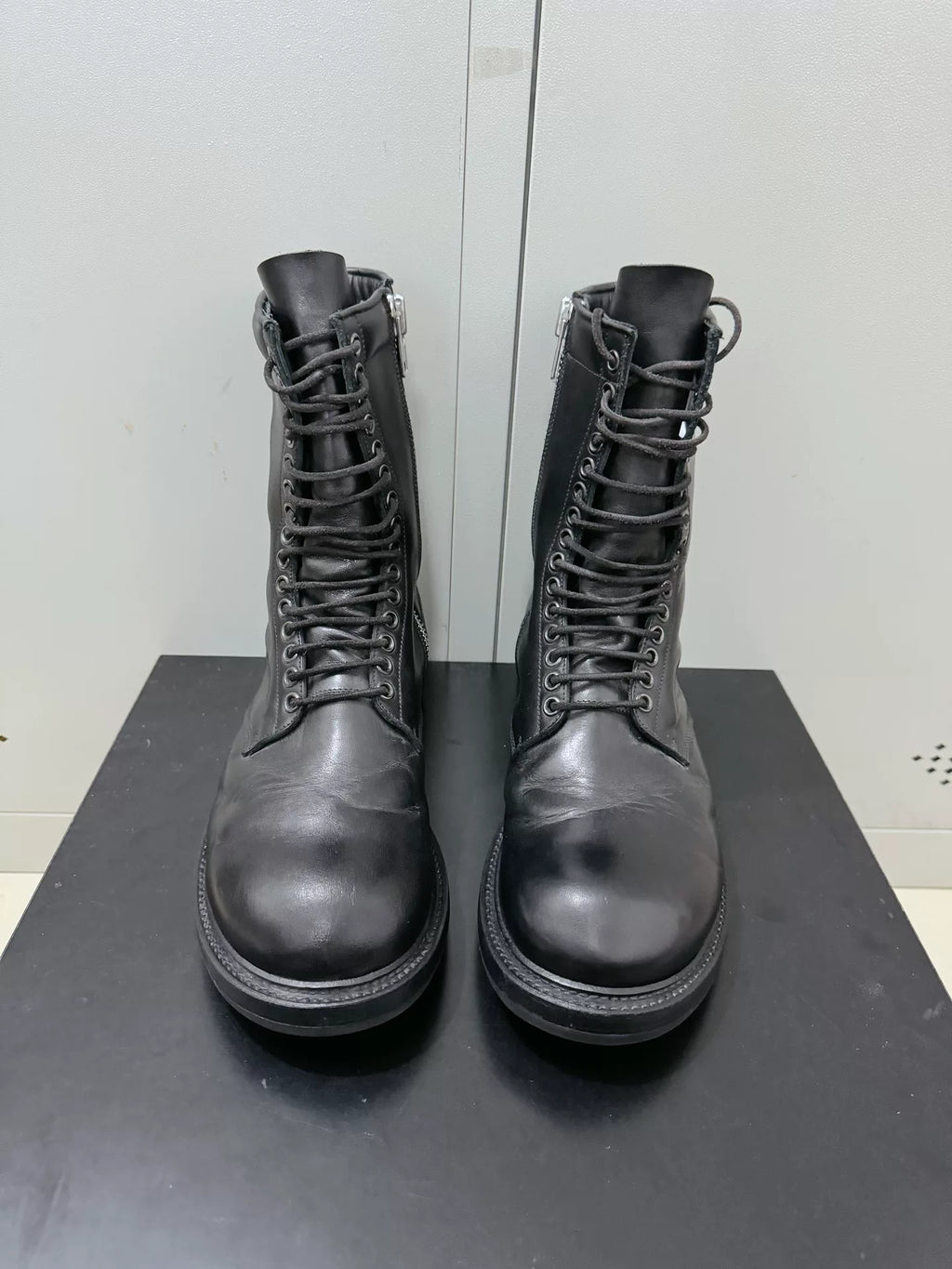 Rick Owens Archive Lace-Up High-Top Military Boots