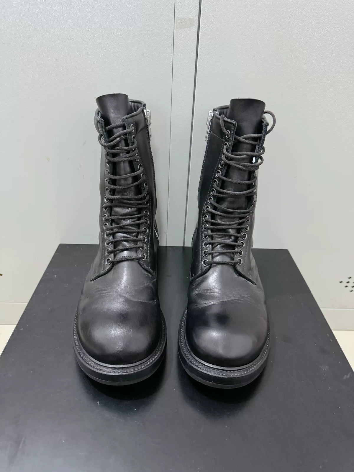 Rick Owens Archive Lace-Up High-Top Military Boots