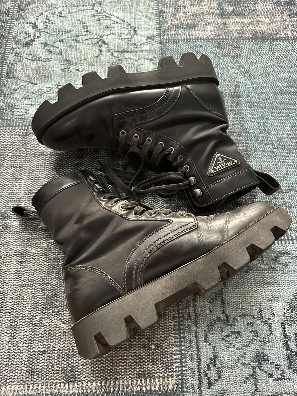 Prada military boots