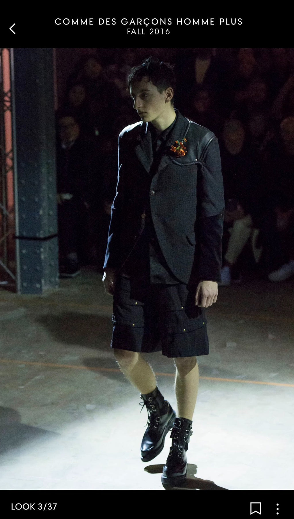 COMME des GARCONS runway Peace Armor jacket