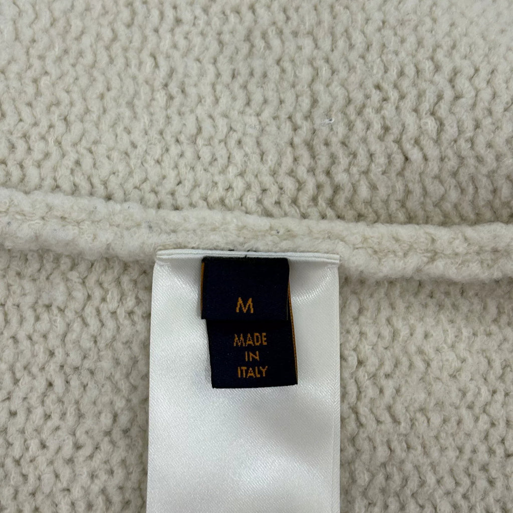 Louis Vuitton LV 2025 new model off-white embroidered teddy sweater