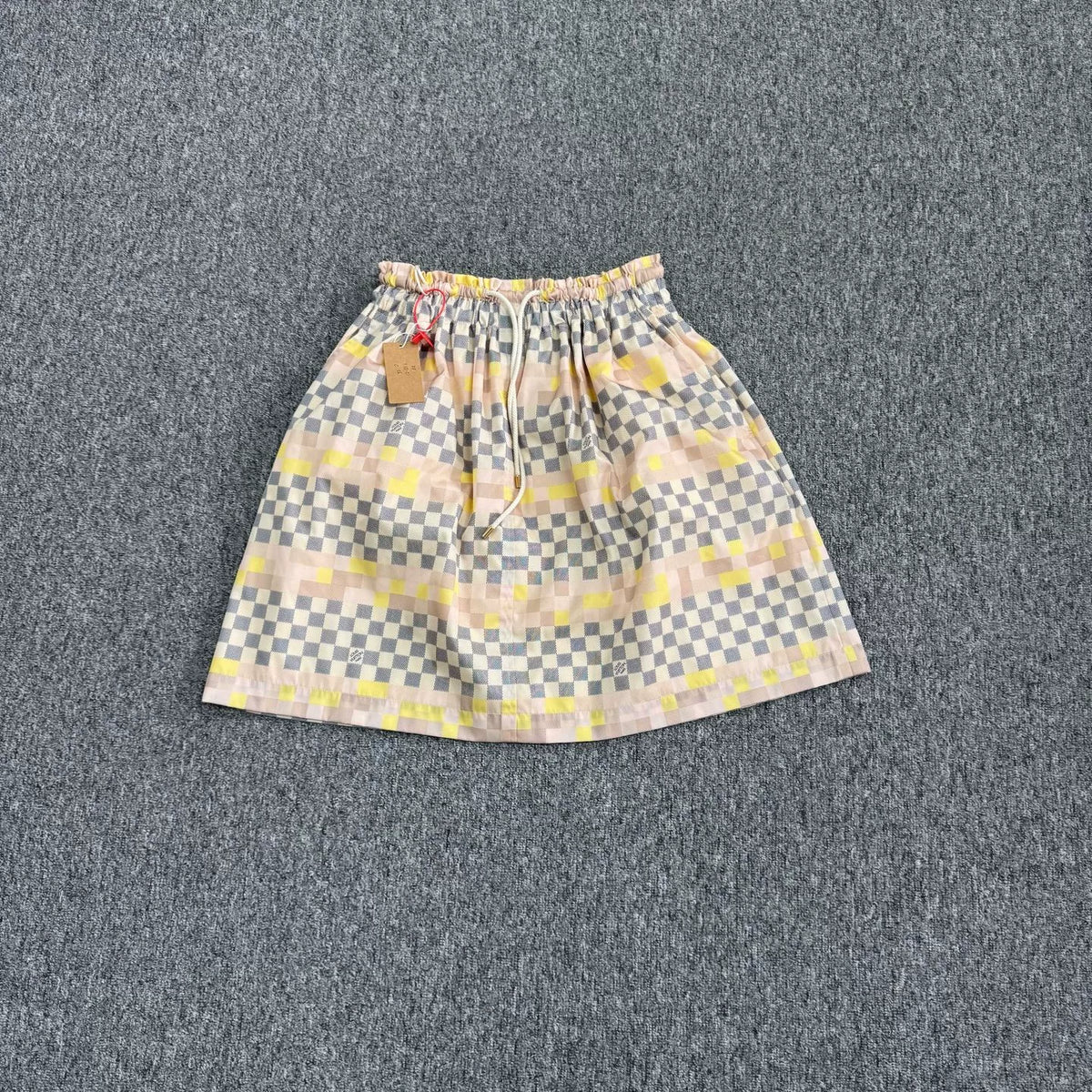 Louis Vuitton Checkered Midi Skirt