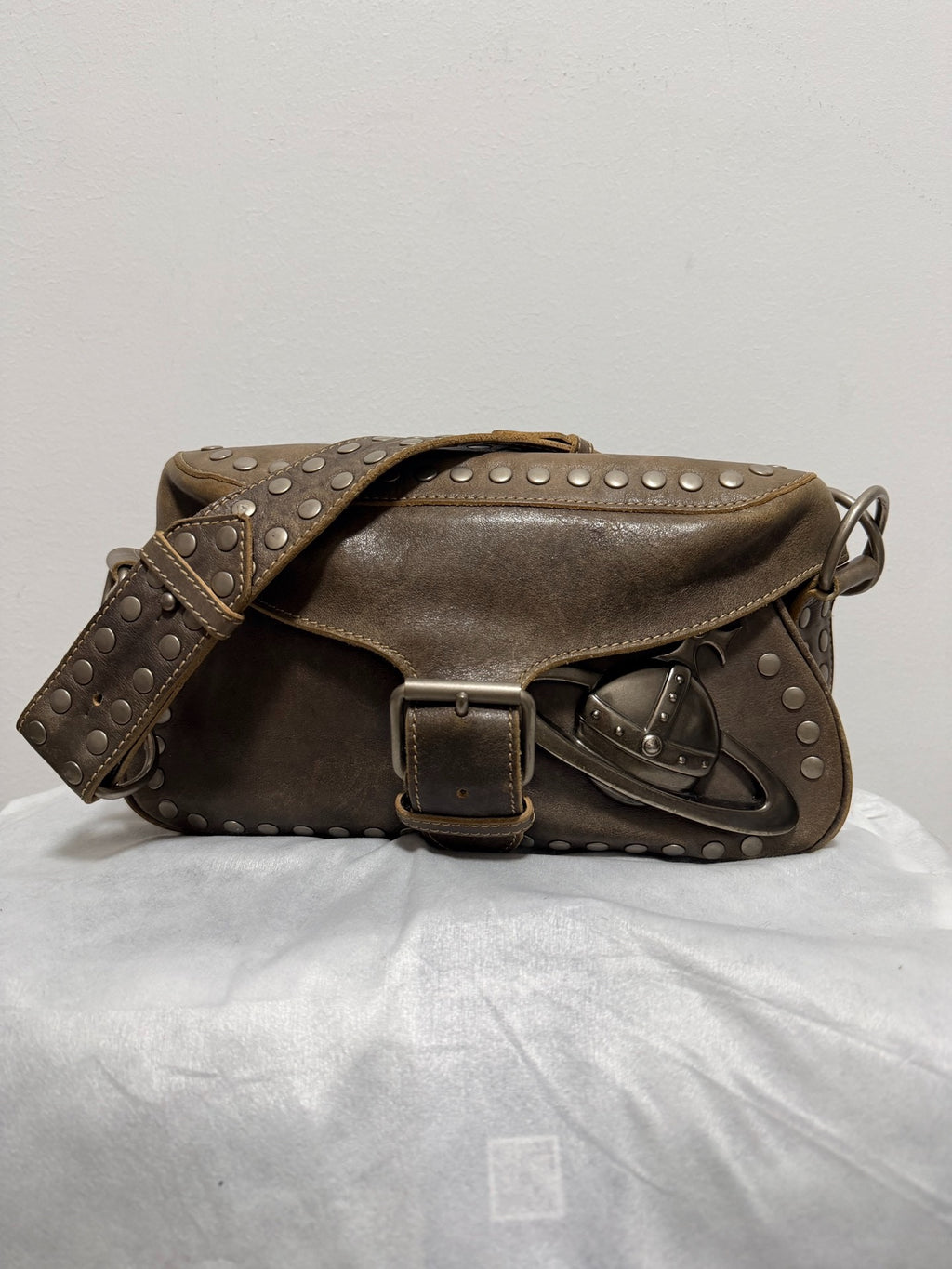 Vivienne Westwood "Queen Mother" Biker Rivet Bag