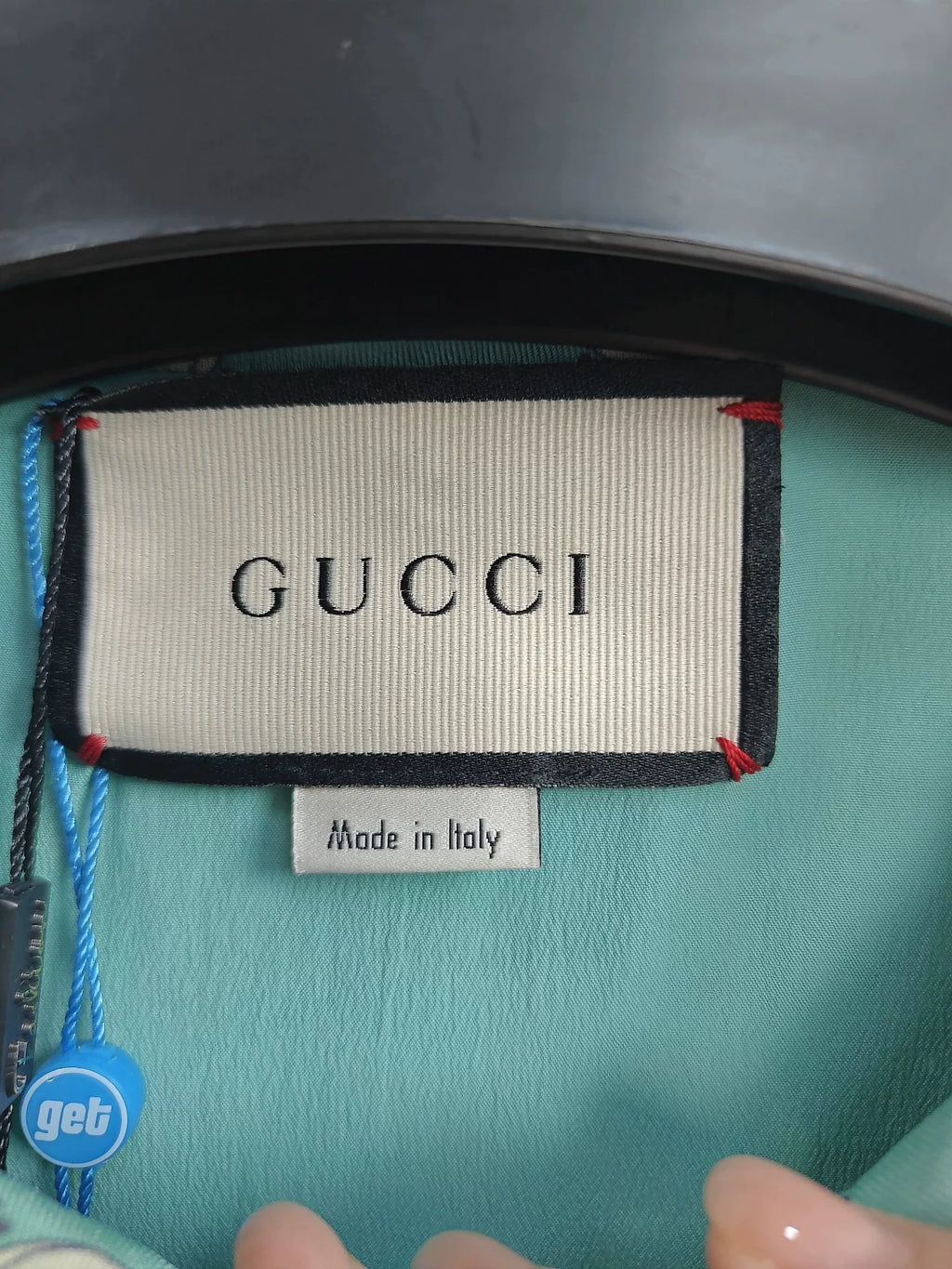 Gucci Green All-Over Logo Silk Dress