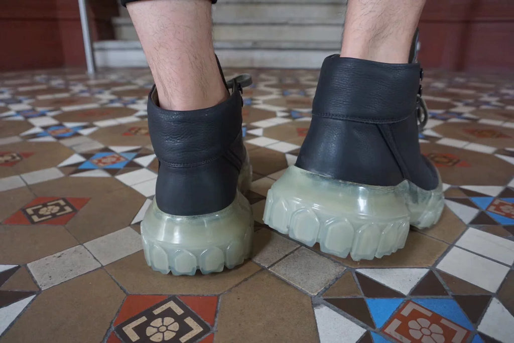 Rick Owens FW19 Black Clear Tractor Sneakers