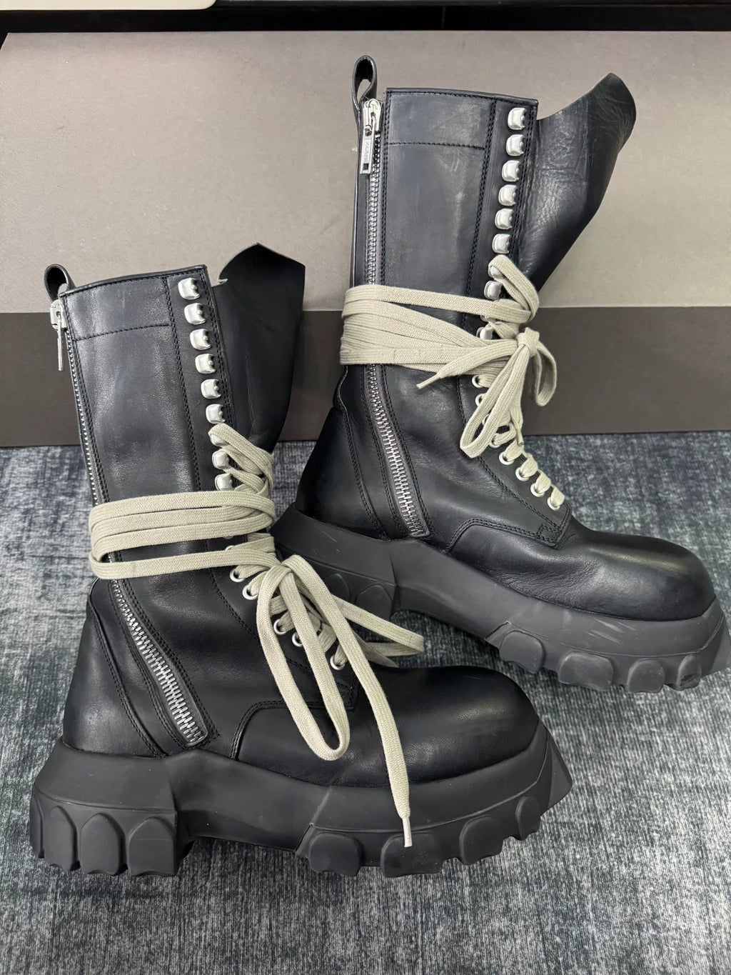 Rick Owens Octopus Lace-Up Military Boots