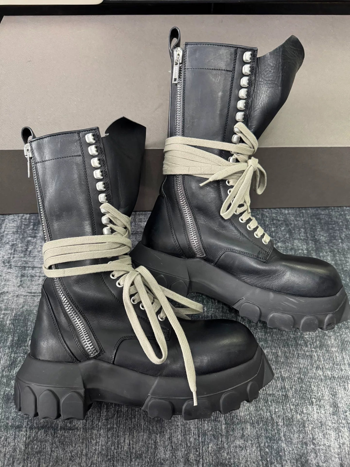 Rick Owens Octopus Lace-Up Military Boots