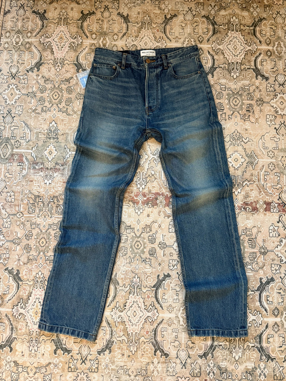 Balenciaga Distressed Blue Denim