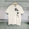 Louis Vuitton Print Logo Cotton White Short Sleeve T-Shirt