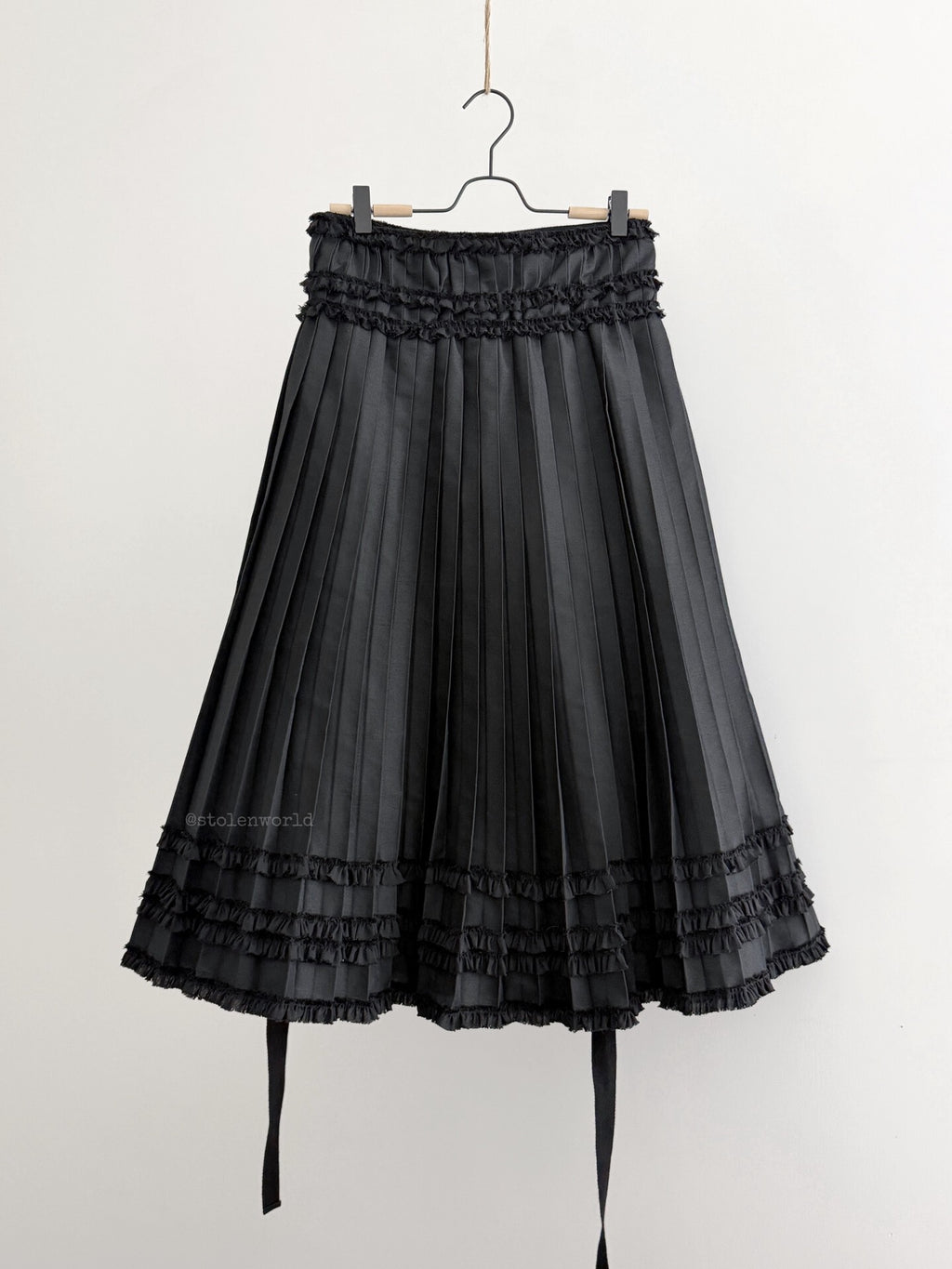 Comme Des Garcons 22SS Lace Pleated Skirt - Devines