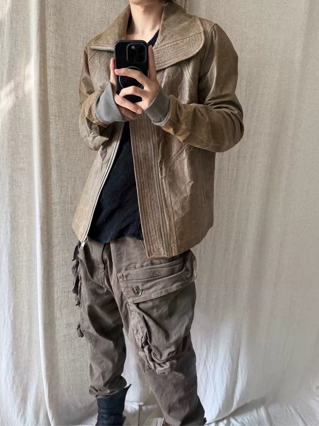 Julius FW20 Gas Mask Denim Bomb Pants