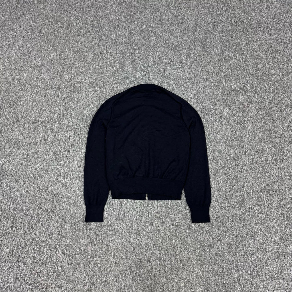 Louis Vuitton LV monogram logo knit patchwork zip-up jacket