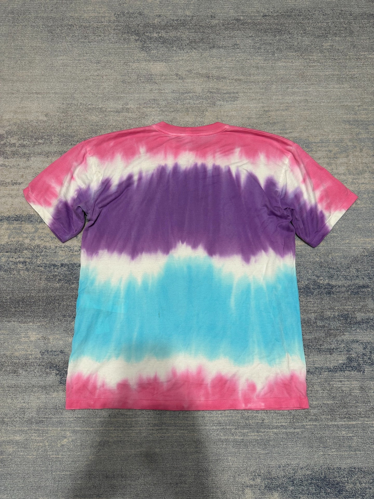 Celine 2016 Studded Tie-Dye Logo Short Sleeve Shirt by Hedi Slimane