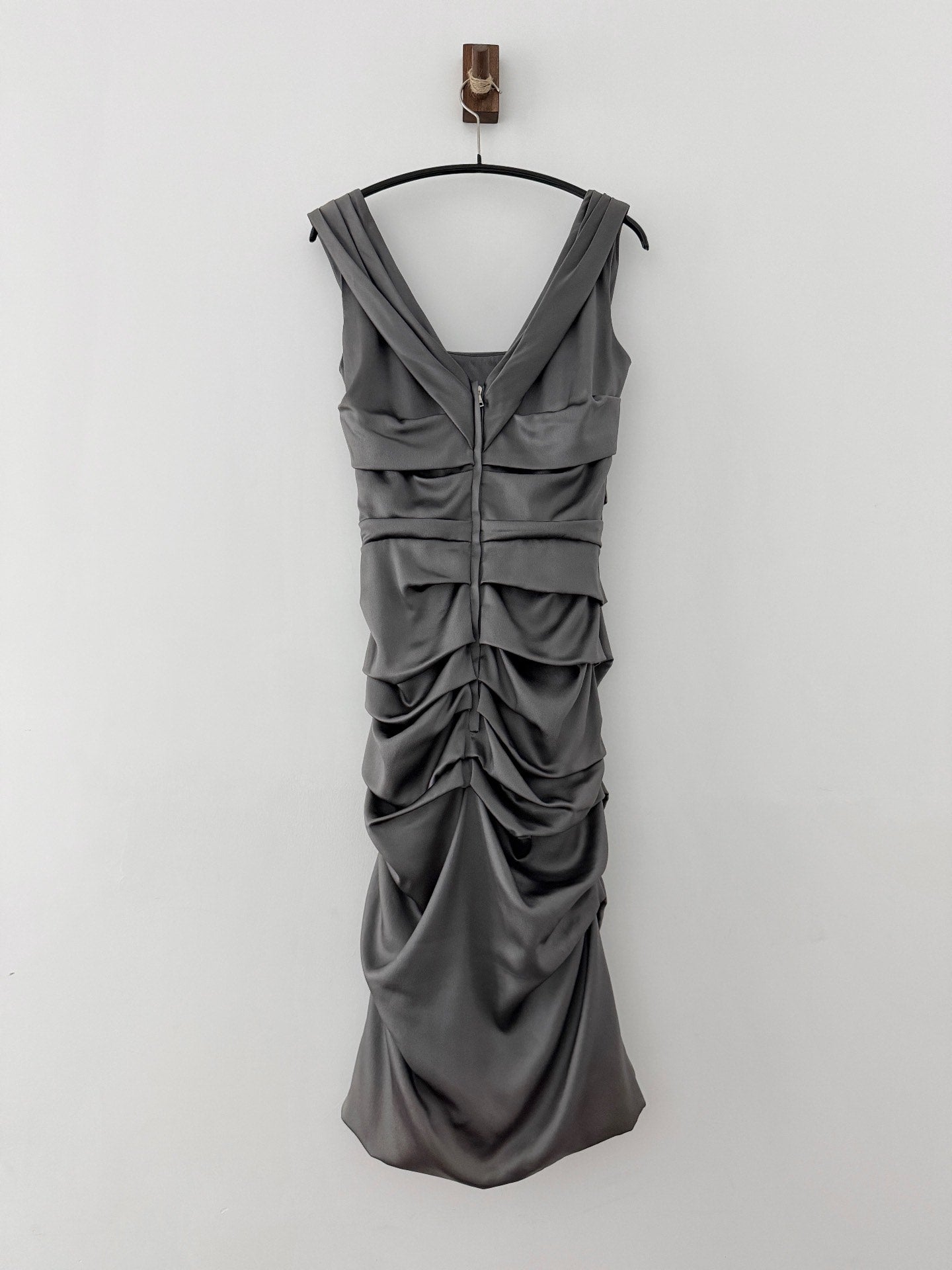 Dolce Gabbana Pleated Gray Dress - Devines