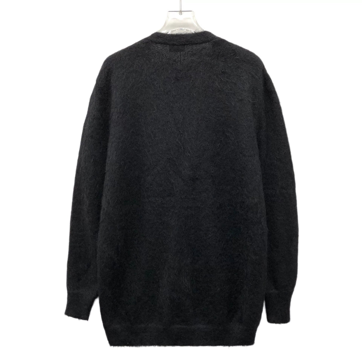 Saint Laurent Yves Black Five-Point Star Sequin Beaded Mohair V-Neck Single-Breasted Cardigan Jacket