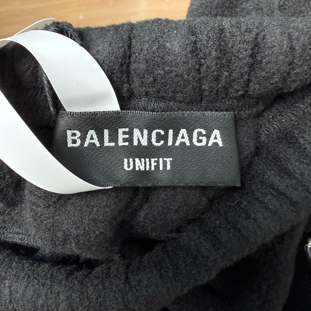 Balenciaga Black Shearling Wide-Leg Pants