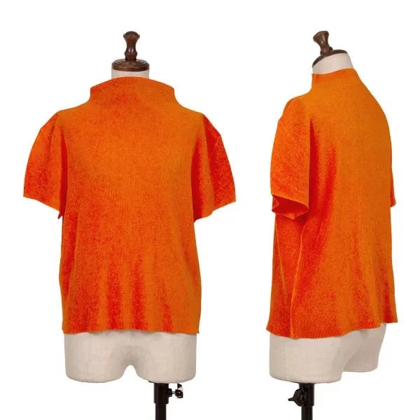 Issey Miyake Vintage Orange Pleated Top
