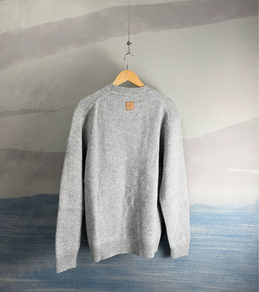Louis Vuitton SS26 Grey Fox Print Cashmere Sweater