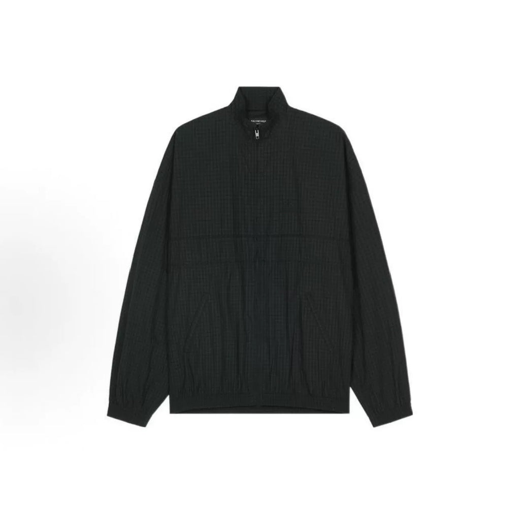 Balenciaga Solid Color Zip-Up Stand Collar Jacket - Devines