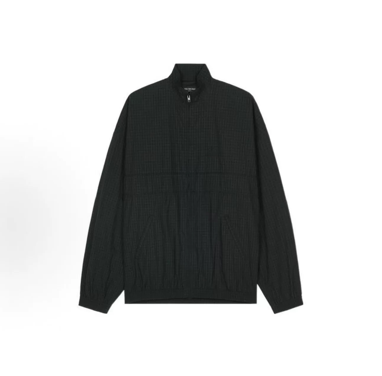 Balenciaga Solid Color Zip-Up Stand Collar Jacket - Devines