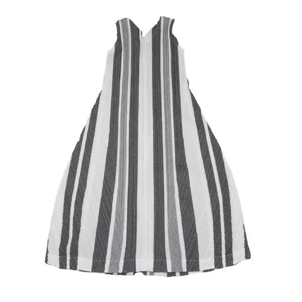 Issey Miyake Vintage Black Striped Pleated Vest