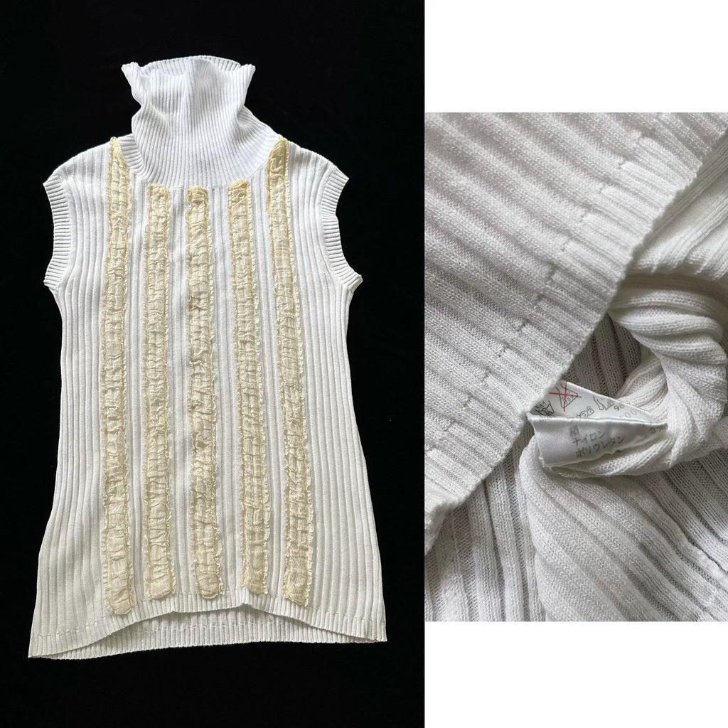 Jean Paul Gaultier Vintage Cut Lace Knit Vest