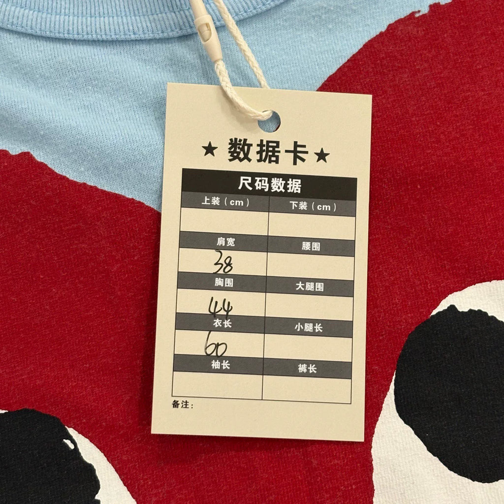 Comme Des Garçons Red Heart Crew Neck Top