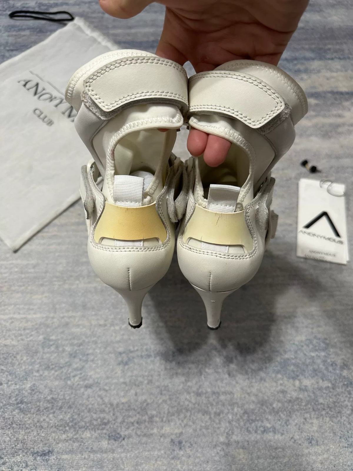 Anonymous Club Shayne Oliver White Deconstructed Heels