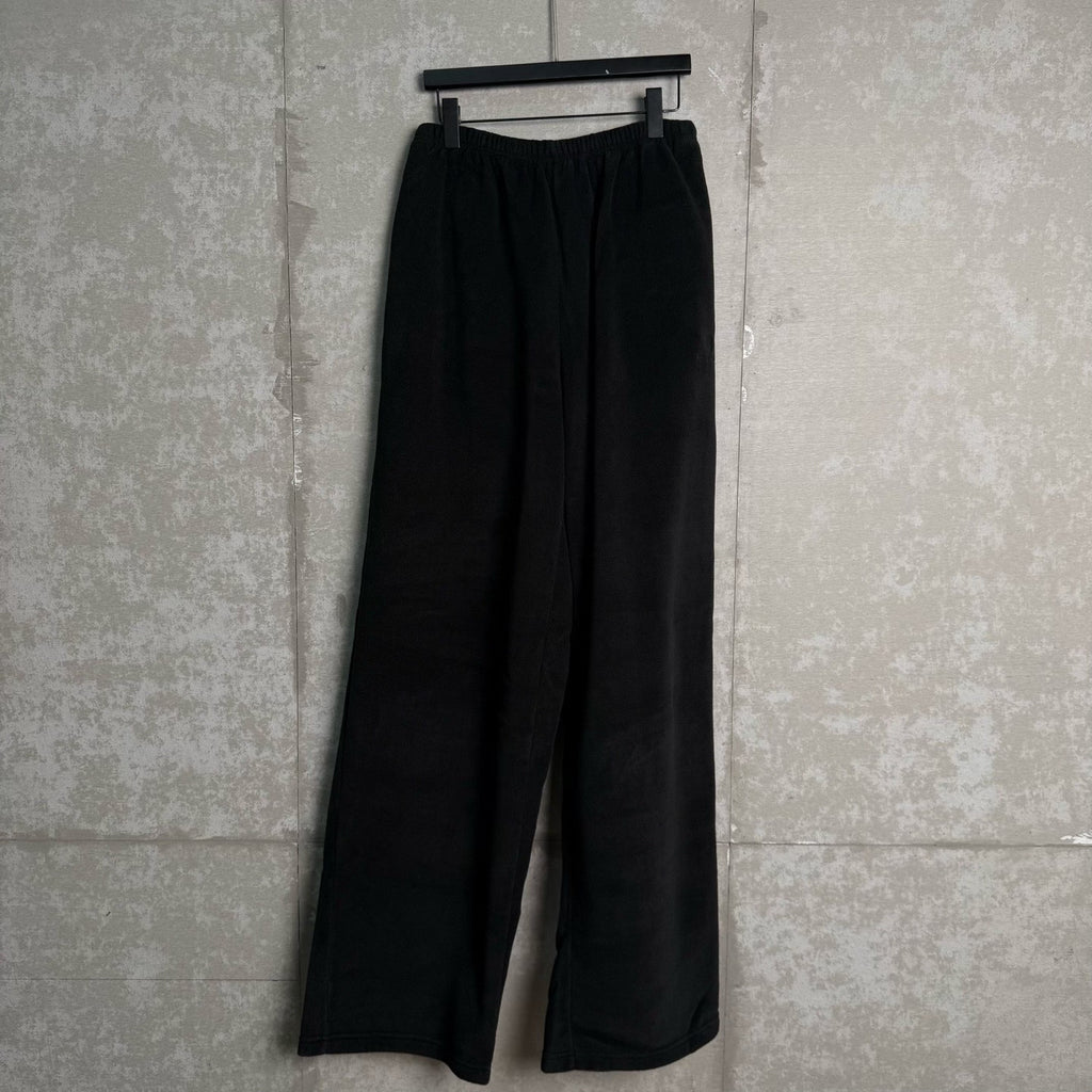 Balenciaga Black Shearling Wide-Leg Pants