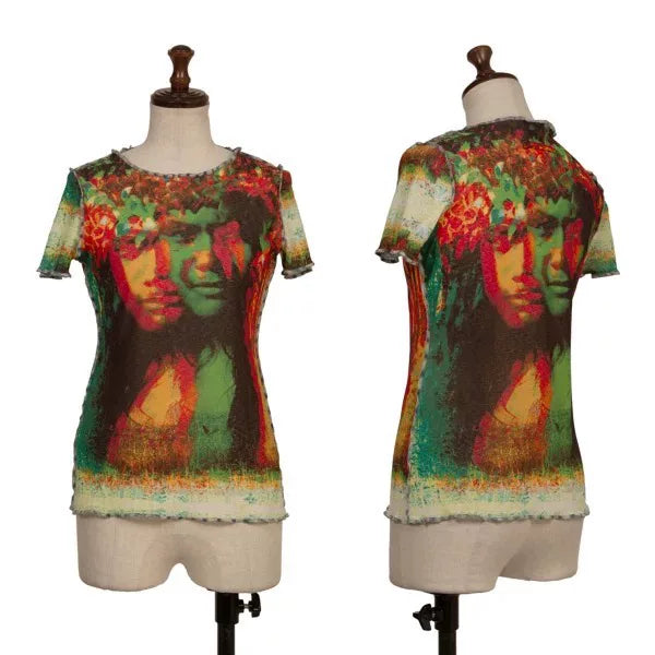 Jean Paul Gaultier Vintage Green Portrait Top