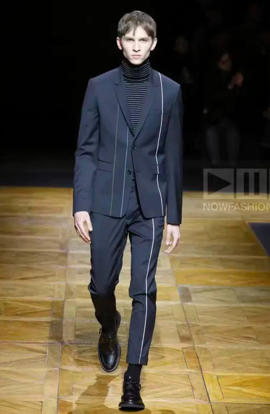 Dior Homme 14FW Runway Striped Wool Suit