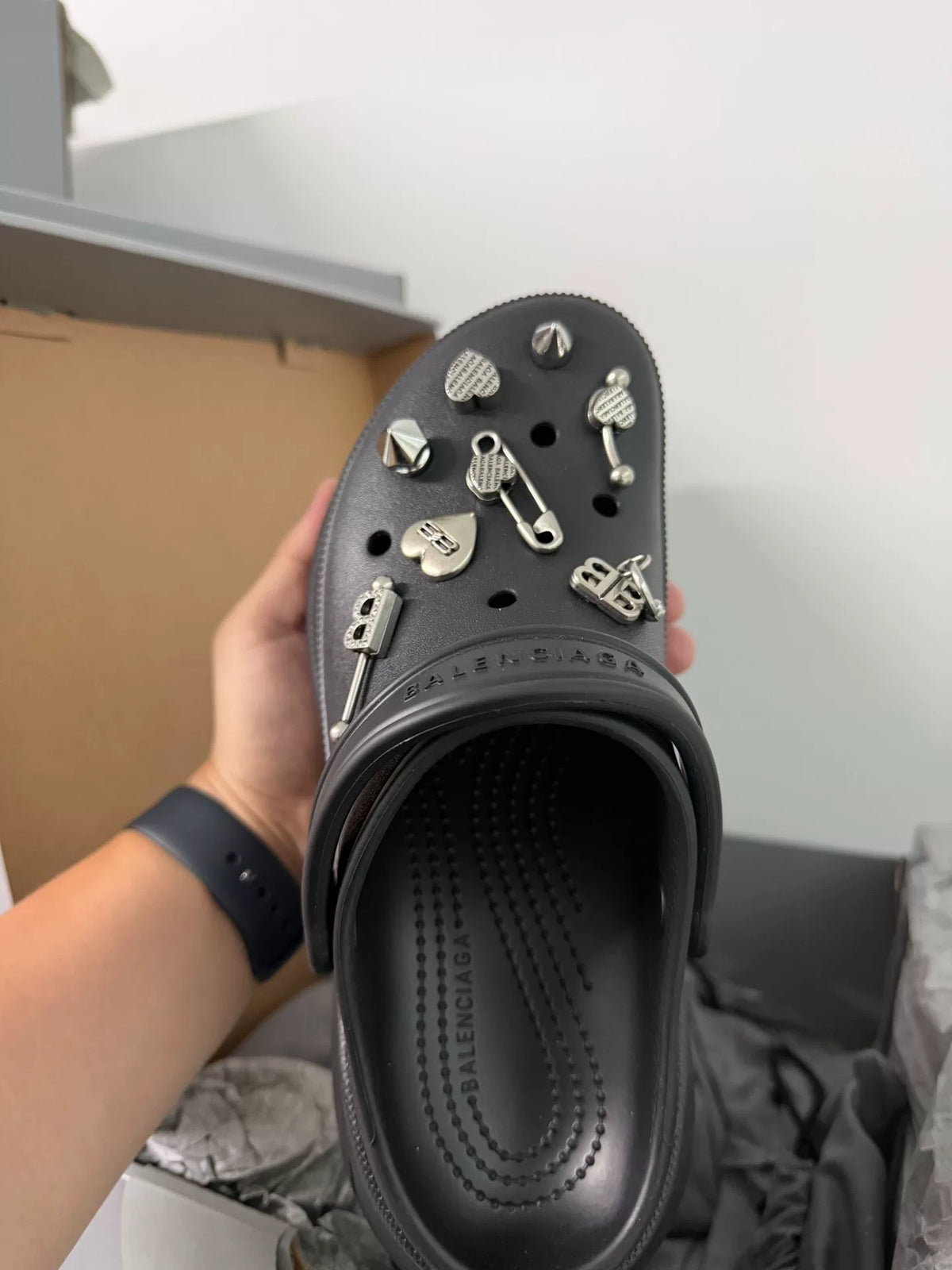 Balenciaga 25 Winter Crocs Punk Clog Shoes