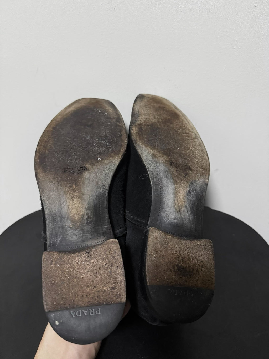 Prada Suede Stitch Derby Shoes