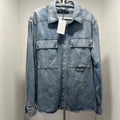 Louis Vuitton Blue Washed Distressed Denim Jacket