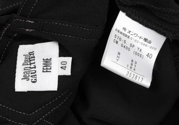 Jean Paul Gaultier Vintage Black Denim Mermaid Pinafore Dress