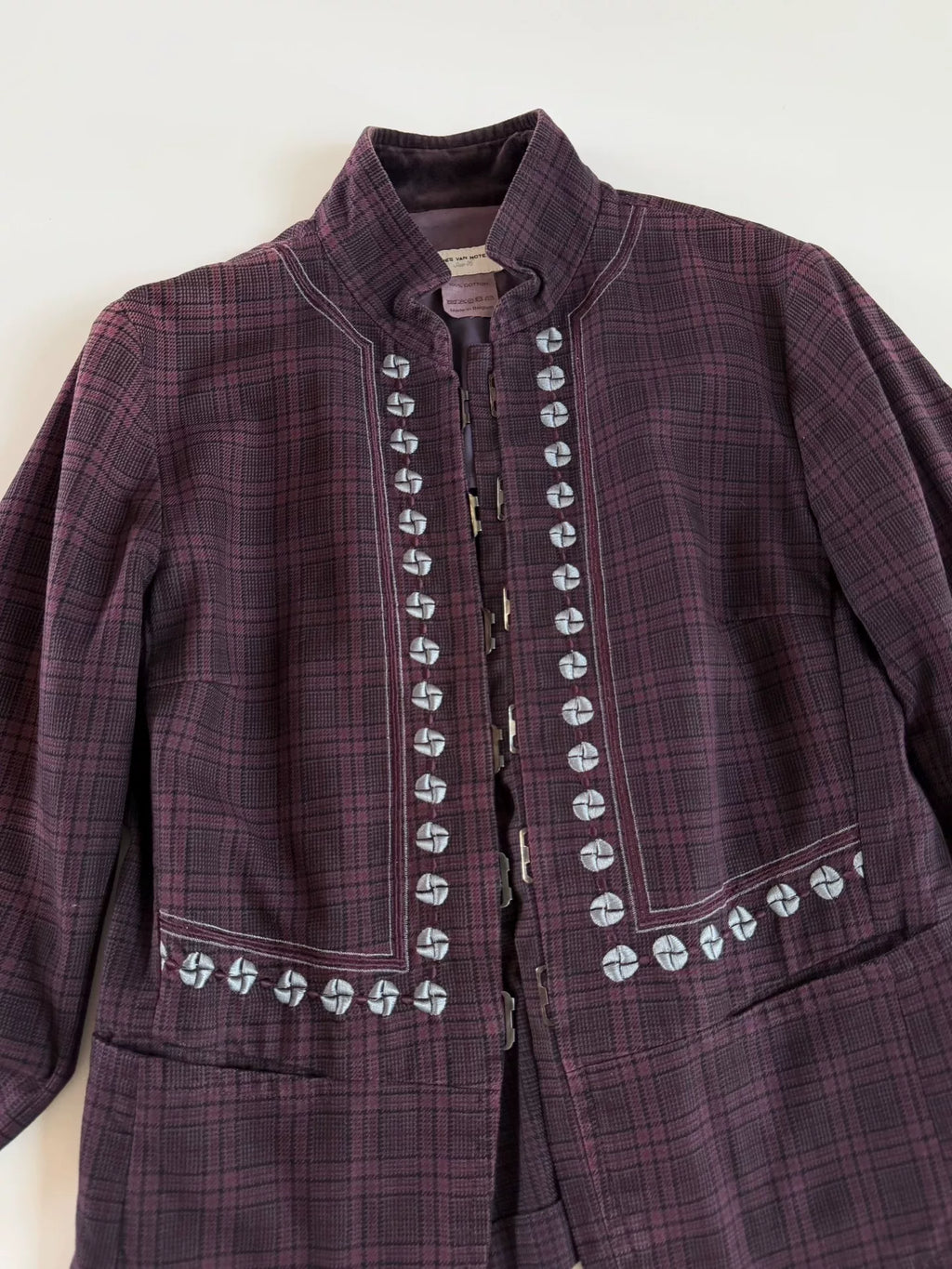 Dries Van Noten 2002 Purple Embroidered Vintage Jacket