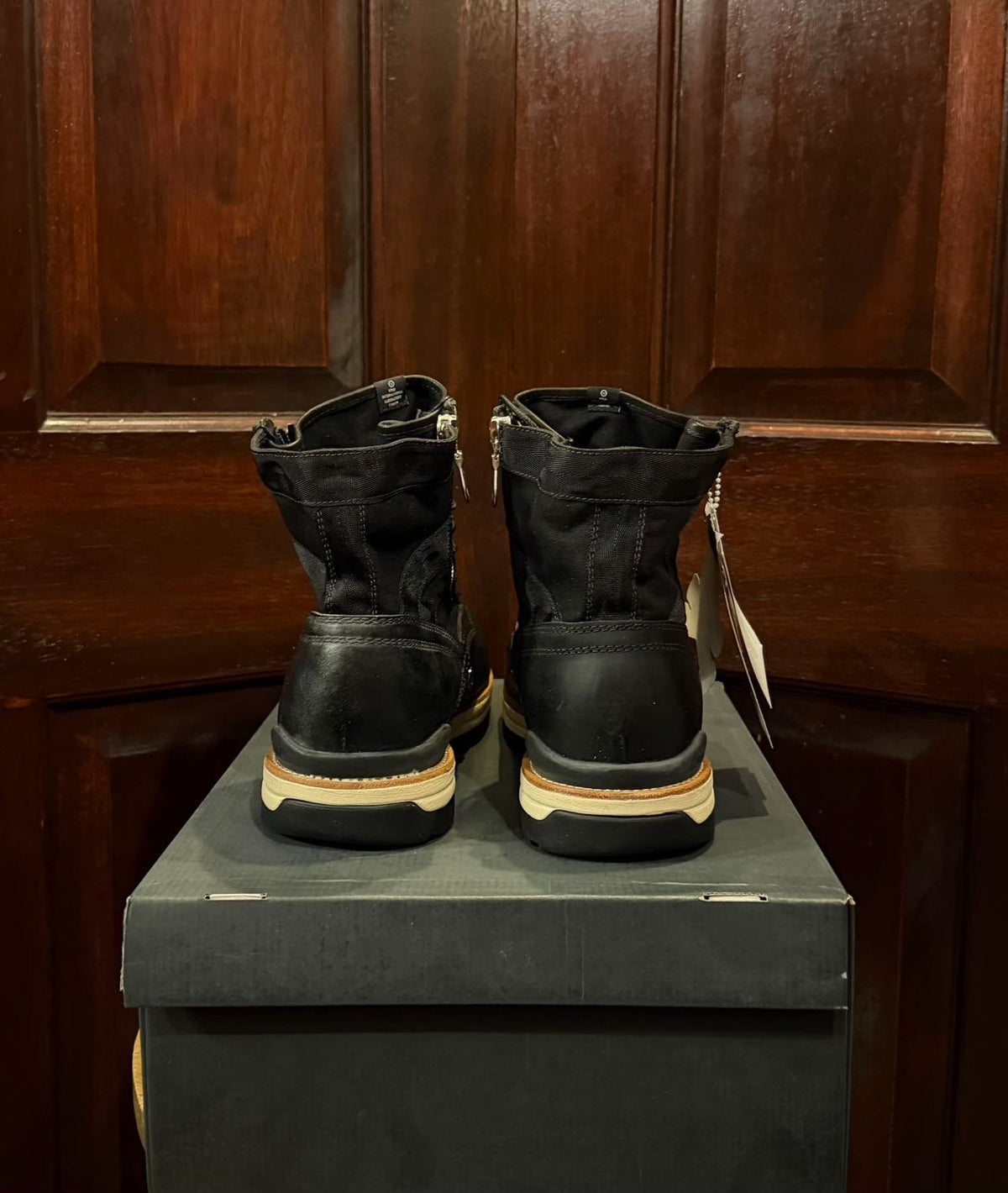 mastermind Japan × VISVIM SS12 Black Identity Hole 73 Cowhide Cotton Boots