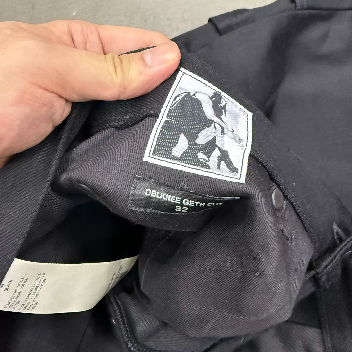 RICK OWENS DRKSHDW 25ss 12oz Double-Knee Pants
