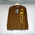 Dior And Lewis Hamilton Logo Wool Brown Knit Sweater