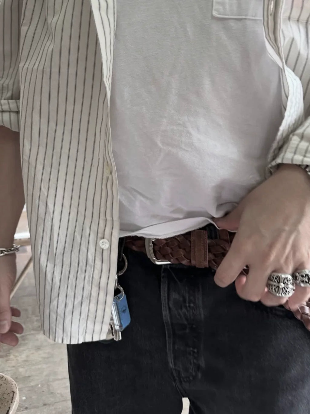 Prada Woven Brown Belt
