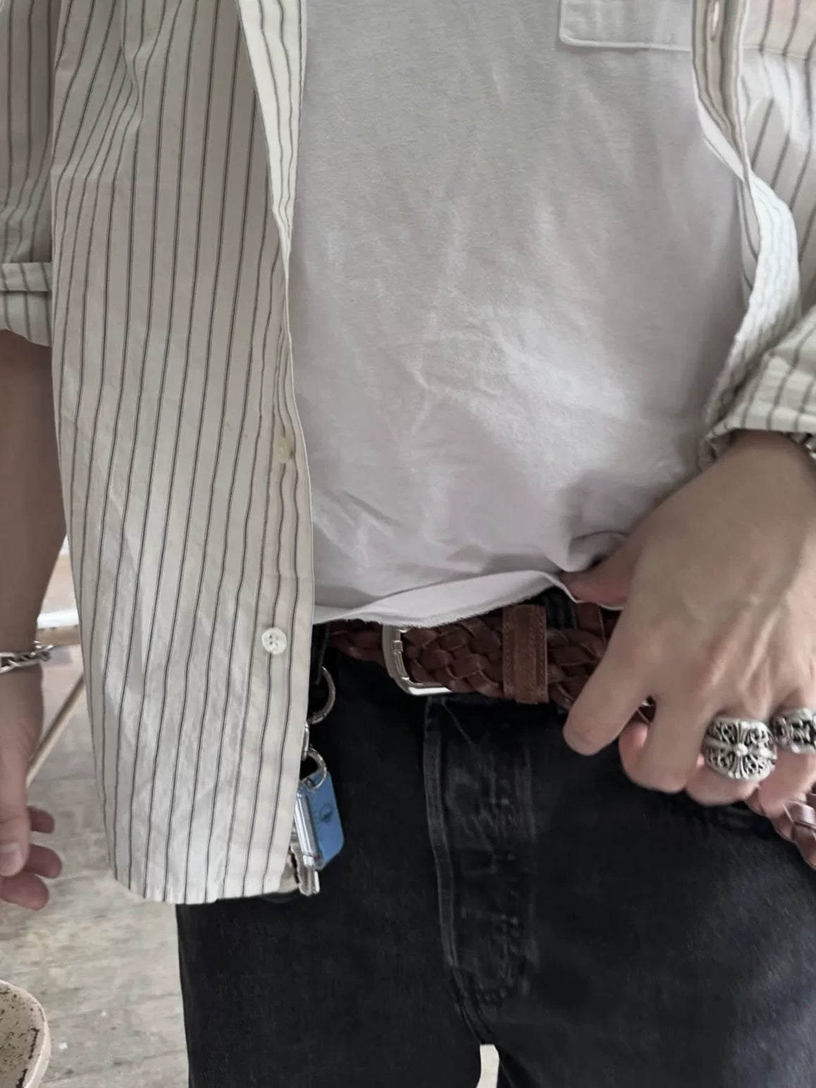 Prada Woven Brown Belt