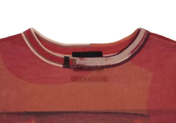 Jean Paul Gaultier Vintage Red Striped Mesh Top
