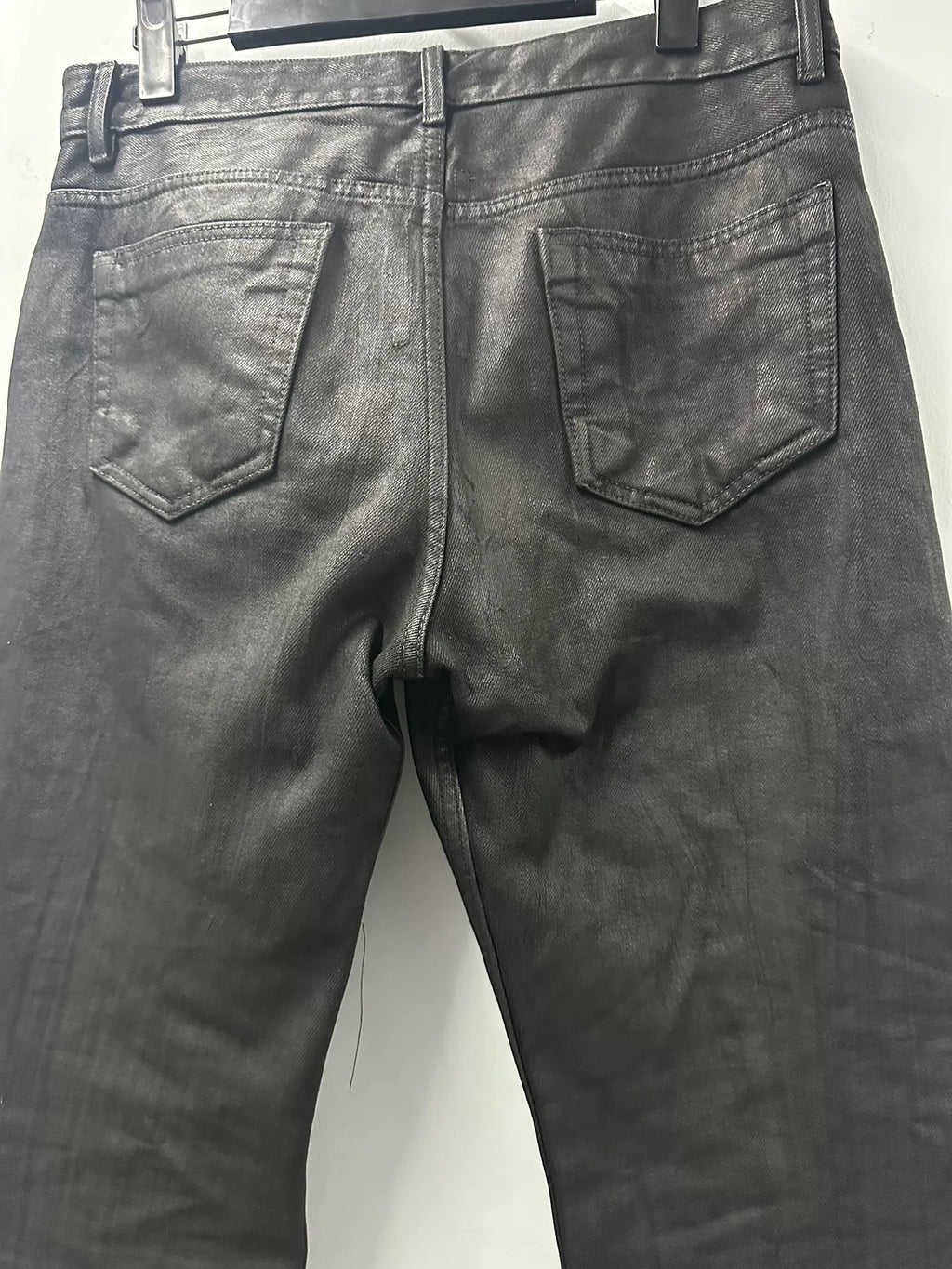 Rick Owens Geth Jean waxed straight wide-leg pants