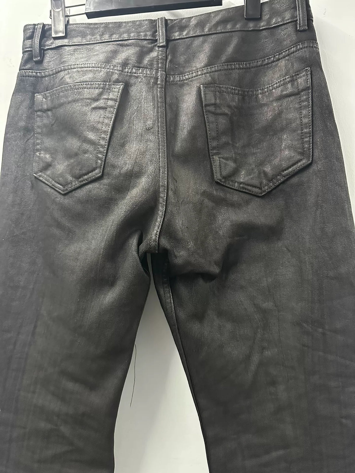 Rick Owens Geth Jean waxed straight wide-leg pants