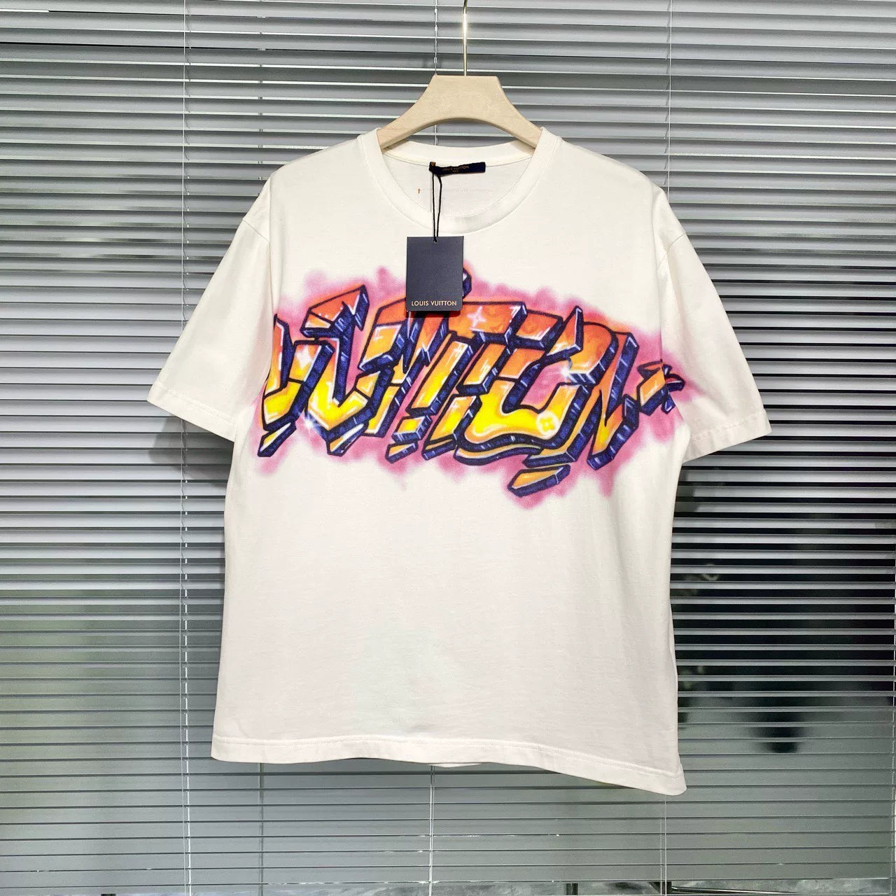 Louis Vuitton SS23 Logo Cotton White Short Sleeve Shirt