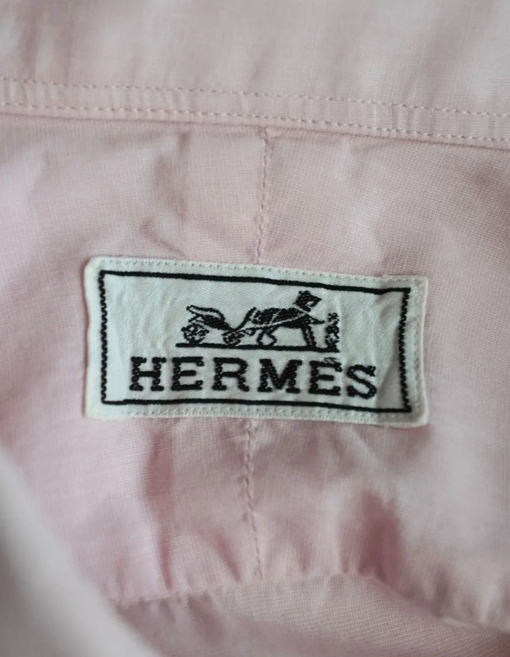 HERMES Light Pink Oversized Long Sleeve Shirt