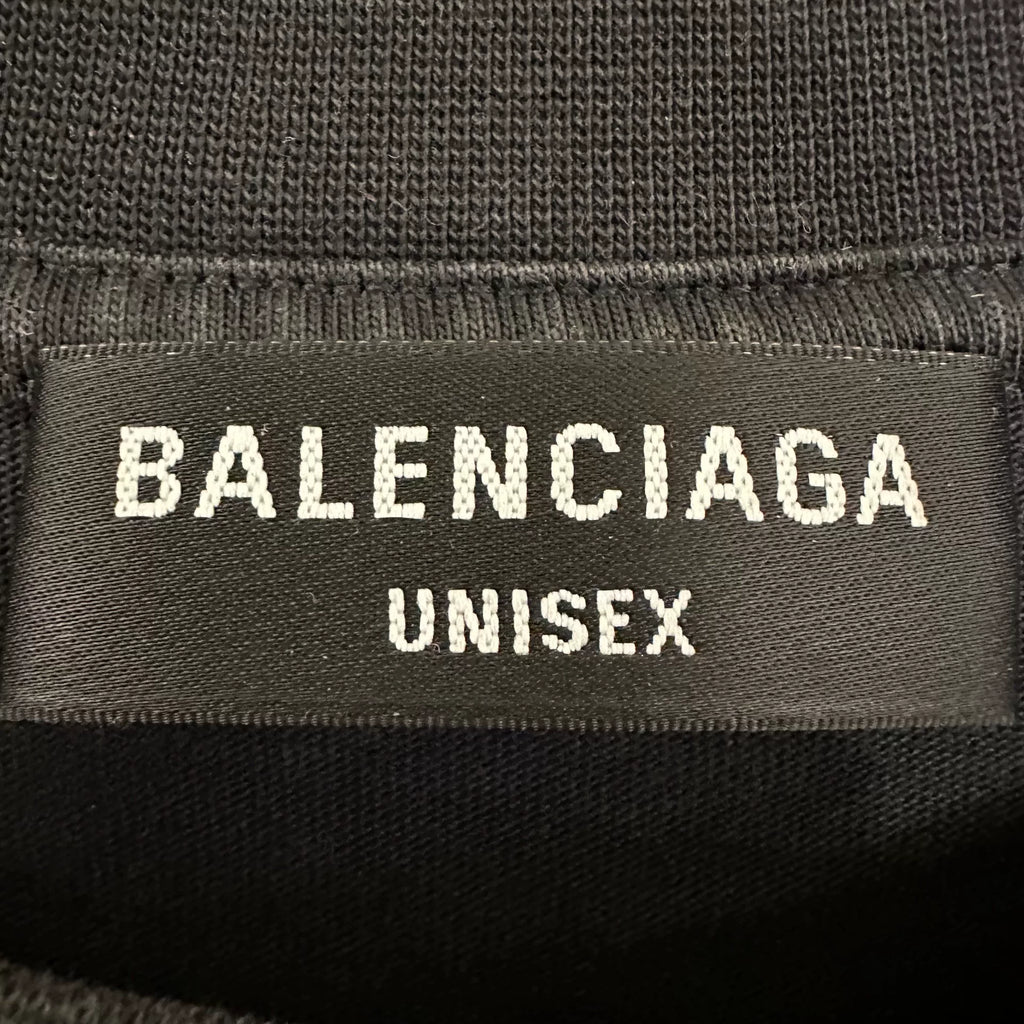 Balenciaga BB Intertwined Embroidered Charcoal Black Top