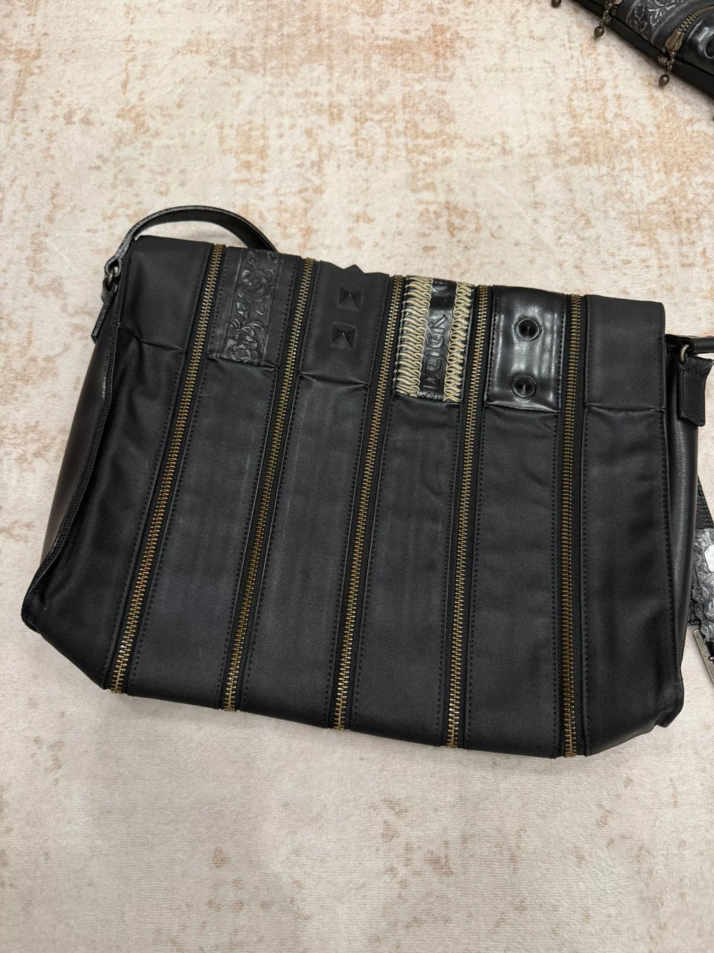 Jean Paul Gaultier Dragon Pattern Structured Crossbody Bag