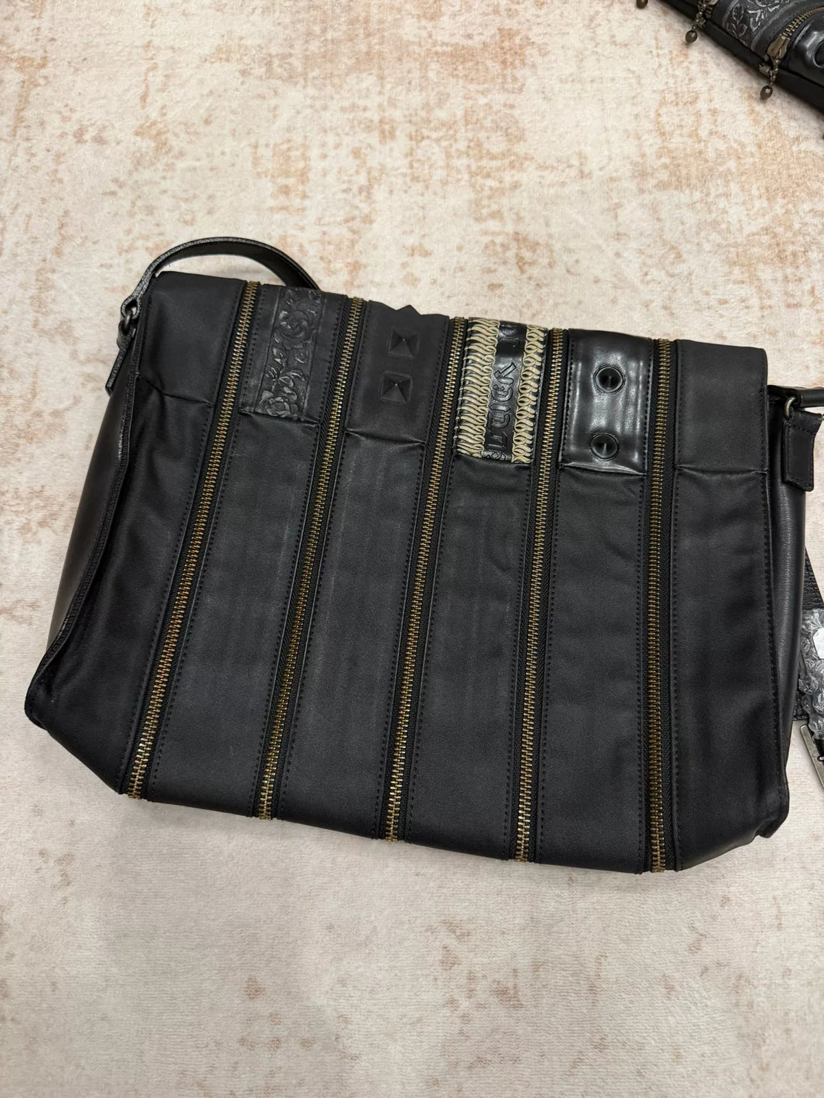 Jean Paul Gaultier Dragon Pattern Structured Crossbody Bag